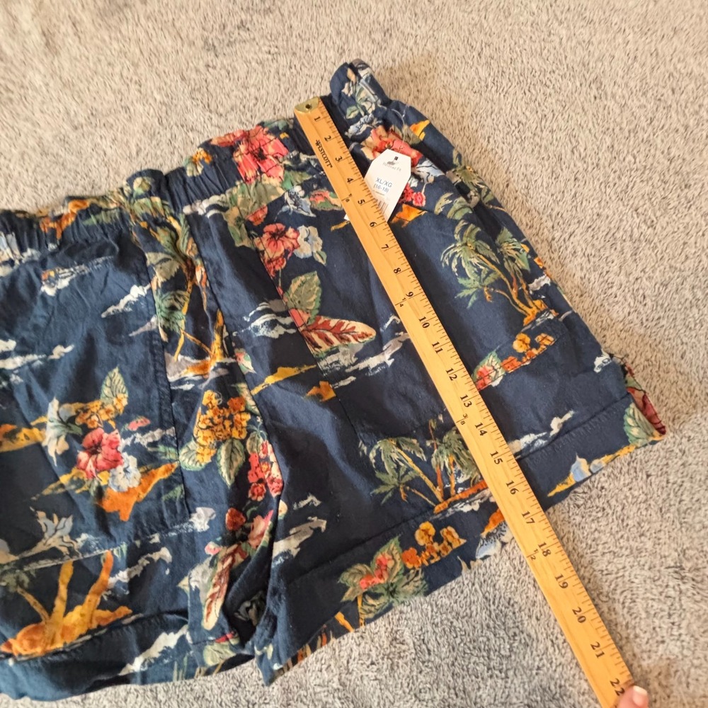 Time Tru Women Shorts XL 100% Linen Tropical Pockets Beachy Boho Hawaiian 18974 - Picture 7 of 10